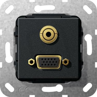 VGA, mini Krátký kabel vložka černá m GIRA 565910