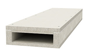 OBO BSK 090521 Protipožární kanál I90/E30 50x210 šedá Odlehčený beton