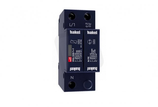 Svodič rázového přepětí HSA-320/1+1 SPD typ 2+3 HAKEL 24546