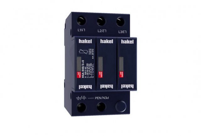 Svodič rázového přepětí HSA-440/3+0 SPD typ 2+3 HAKEL 24572