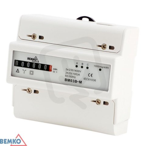 Elektroměr 3-fázový 20A BM03B-M BEMKO 101081