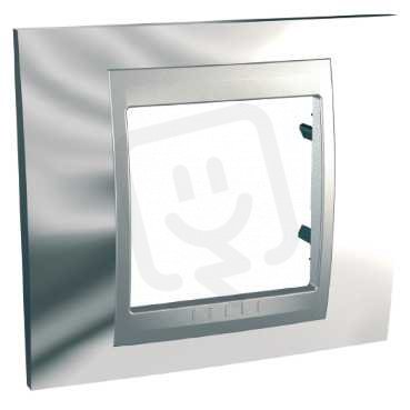 Unica Top rámeček jednonásobný Cromo lesk/Aluminium SCHNEIDER MGU66.002.010