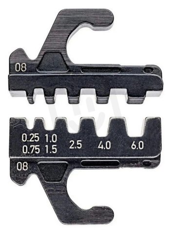 Lisovací profil pro izolované + neizolované koncové dutinky KNIPEX 97 39 08