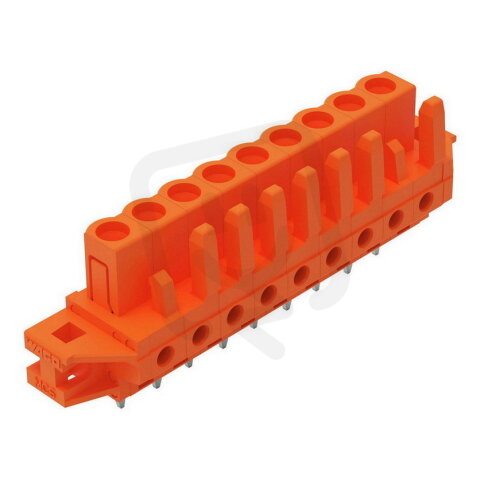 Pružinová svorkovnice THT rovná 5,08 mm oranžová 9pól. WAGO 232-169/031-000