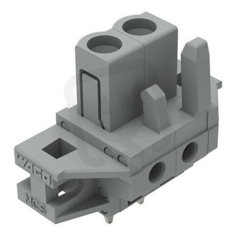 Pružinová svorkovnice THT rovná 5 mm šedá 2pól. WAGO 232-132/031-000