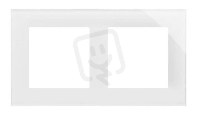 Rámeček 2 násobný, skleněný bílé sklo KONTAKT SIMON TRN2/181