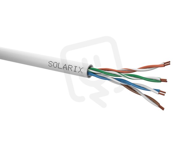 Kabel licna CAT5E UTP PVC Fca šedý 305m/box SOLARIX 27800302