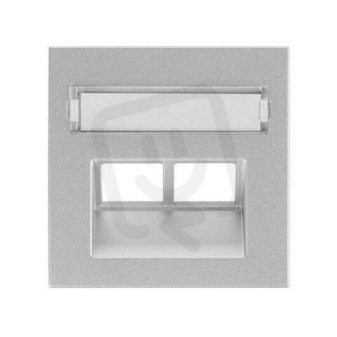 Kryt datové zásuvky 2x RJ45 UAE SFB, popisové pole, stříbrný SCHRACK EV124012--