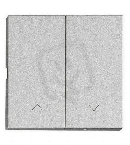 Kryt spínačů a ovladačů dvojitý, symbol šipky, stříbrný SCHRACK EV122312--
