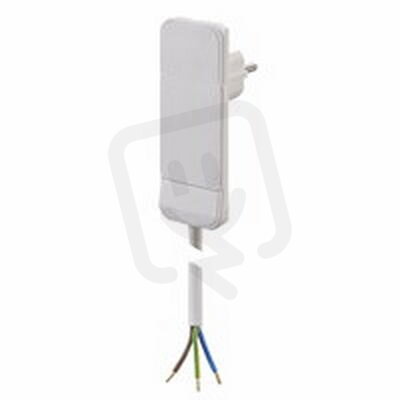 Bachman 933.004 Flat Plug w. earthing contact 1,5m 10cm wire ferrules, ws