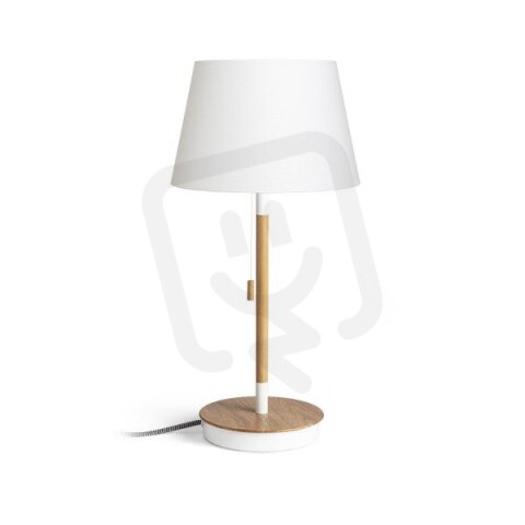 KEITH/ALVIS 24 stolní s USB krémově bílá buk 230V E27 7W RENDL R14038