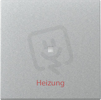 Kolébka s popisem Heizung Ein/Aus System 55 barva hliník GIRA 367826