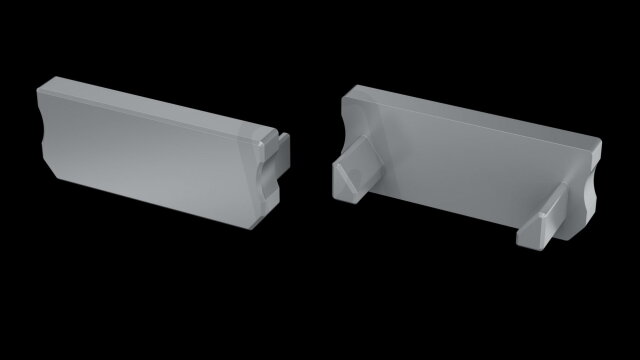 Koncovka profilu EC-PROFIL D SILVER LACQ (12-0000-41) GREENLUX GXLP1438