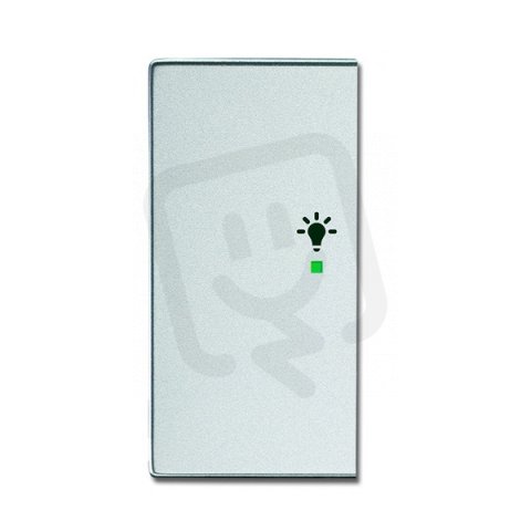 ABB Future linear Kryt 2nás levý symbol osvětlení hliníková stříbrná SRL-2-L-83