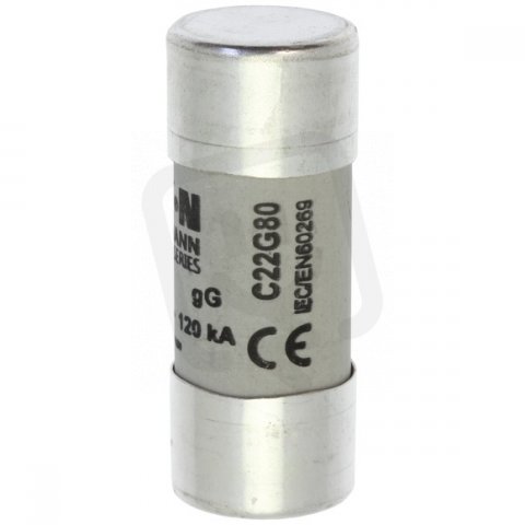 Pojistka válcová Eaton C22G80S GG 500V AC 80A C22 (22,2x58mm)