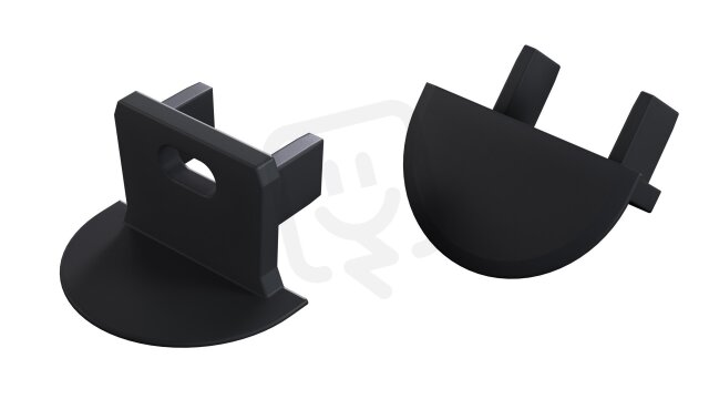 Koncovka profilu EC-PROFIL AXIN BLACK WITH HOLE GREENLUX GXLP1501