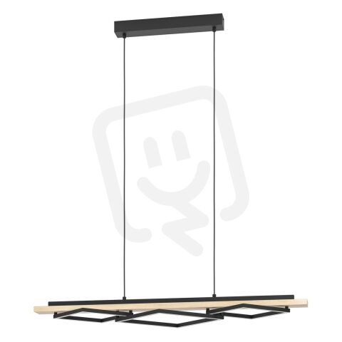 Závěsné svítidlo BOYAL LED 42W IP20 černá/dřevo EGLO 901927