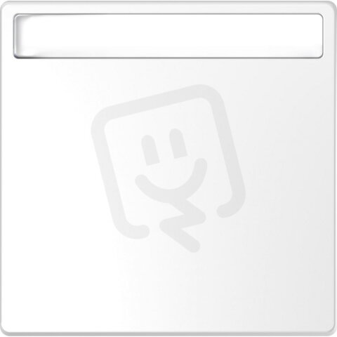 Klapka, Merten System D, s popisovým polem, lotus white, lesklý plast