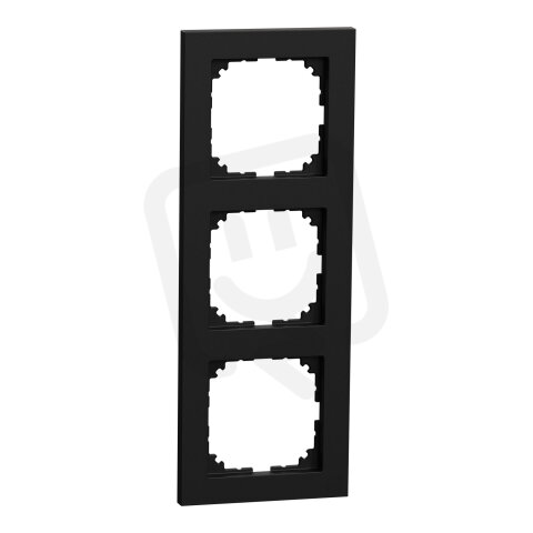 Rámeček Merten M-Pure, trojnásobný, černá matná, Oceánský plast MEG4030-3603