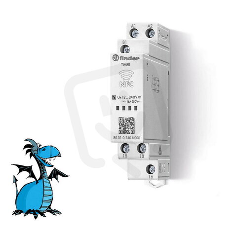 Čas.relé, MF, 1P/16A, 12-240V AC/DC, 100
