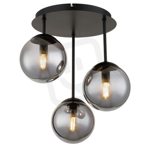 Stropní svítidlo HARMON černá matná 3x E14, max. 25W LED 230V GLOBO 47441-3S