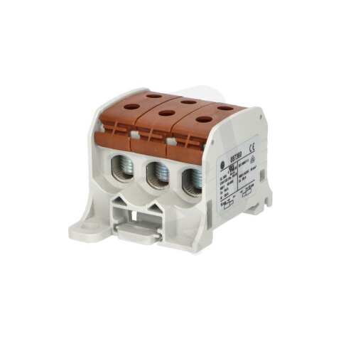 Svorka univerzální RKA 50 1/6 L B 150A 1P 6x vstup AL/CU hnědá DIN/panel 1006027