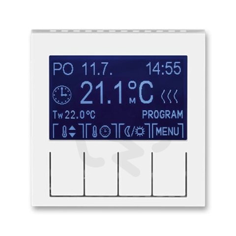 Termostat pokojový programovatelný 3292H-A10301 01 bílá/ledová bílá Levit ABB