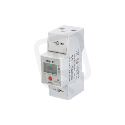 Elektroměr DDS-1Y RESET 80A 2mod LCD 1f 1-tar podružný s funkcí nulování 1000899
