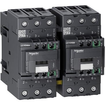 TeSys D Green 3P AC-3 reverzační 50A 100 250V AC/DC SCHNEIDER LC2D50AKUE