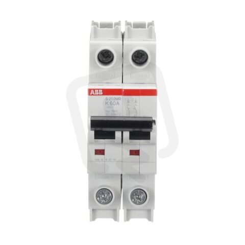 S202MR-K60 jistič char. K Icu: 10kA 60A 2p UL 1077 ABB 2CDS272437R0587