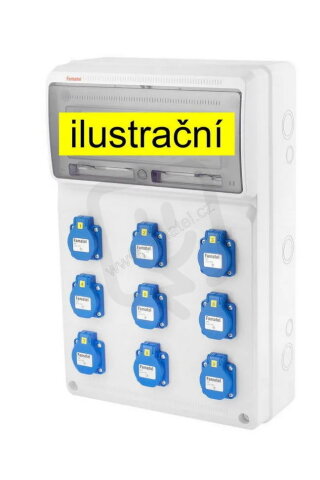 Zásuvková skříň ZSF90000000.1/3952 IP54 jištěná s chráničem 40/4/003 v755