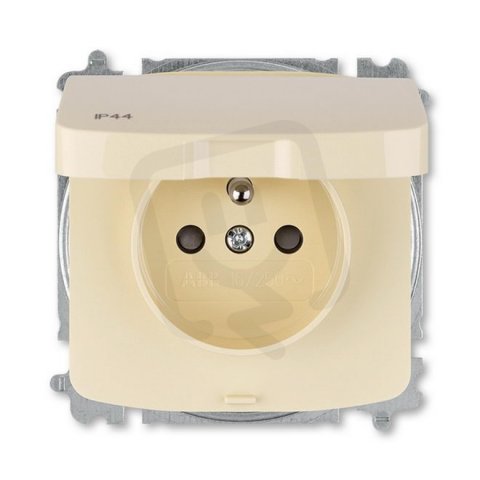 ABB TANGO Zásuvka s clonkami IP44 bezšroubové svorky slonová kost 5519A-A02997 C