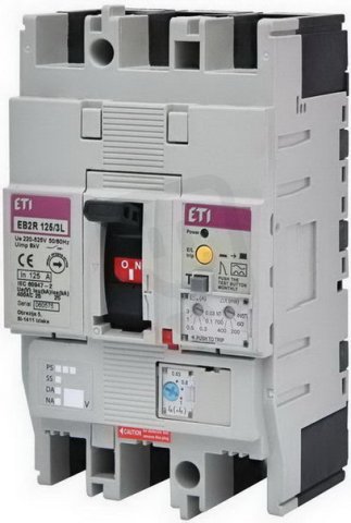 Kompaktní jistič EB2R  125/3L 125A 3P ETI 004671506