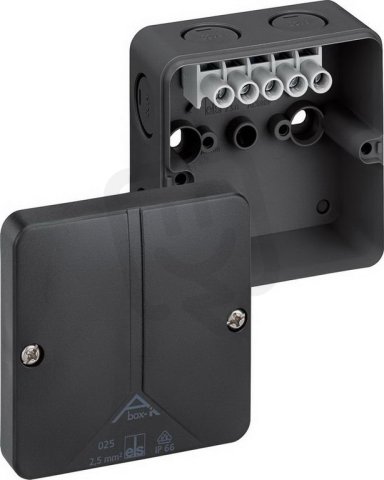 Spojovací krabice Abox-i m 025-2,5mm2/sw černá IP66 SPELSBERG 49840201