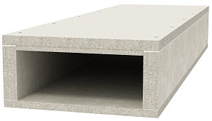 OBO BSK 091026 Protipožární kanál I90/E30 105x260 šedá Odlehčený beton