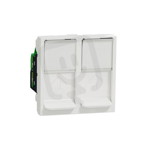 Datová zásuvka NOVÁ UNICA 2xRJ45 Kat.6 STP, 2M, Bílá SCHNEIDER NU342618