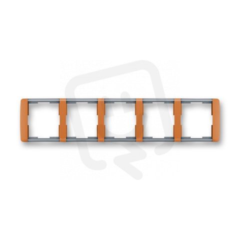 ELEMENT Pětirámeček vodorovný karamelová/led. šedá ABB 3901E-A00150 07