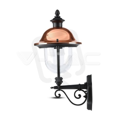 Garden Wall Lamp 1 x E27 Black Facing Up