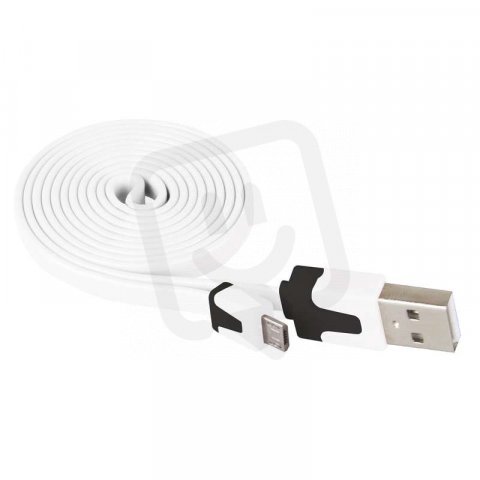 Kabel USB 2.0 A/M-MICRO B/M 1M bílý Emos SM7001W