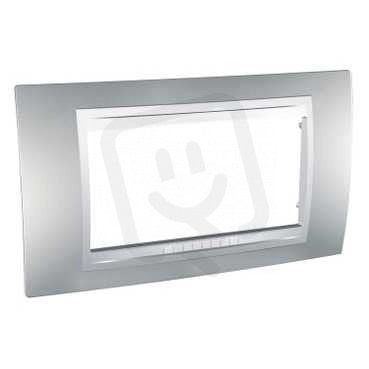 Unica Top Krycí rámeček čtyřmodulový, Aluminium SCHNEIDER MGU6.104.30