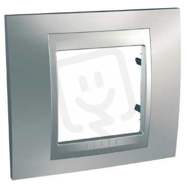 Unica Top Krycí rámeček jednonásobný Cromo mat/Aluminium SCHNEIDER MGU66.002.038