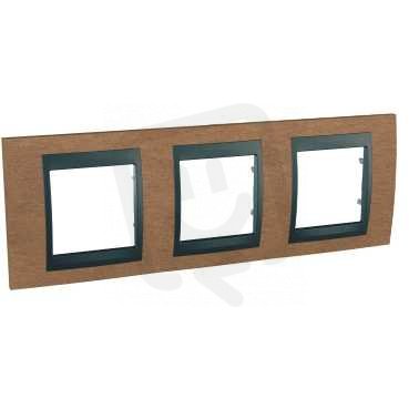 Unica Top Krycí rámeček trojnásobný, Cherry/Grafit SCHNEIDER MGU66.006.2M2