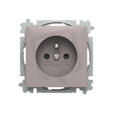 ABB ZONI Zásuvka s clonkami greige 6619T-A06657 244