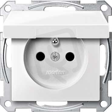 Merten Zásuvka 2P+E 250V s víčkem IP20 System M Polar SCHNEIDER MTN2610-0319