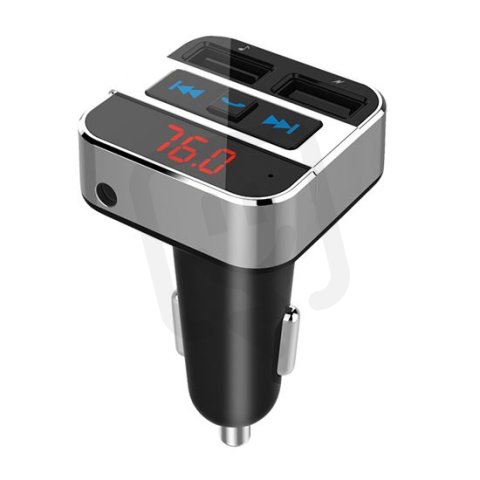FM transmitter s bluetooth připojením do auta, 2x USB + handsfree SOLIGHT BT02