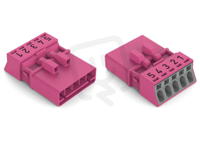 Zástrčka 5pól. Kód. B Růžová WAGO 890-295