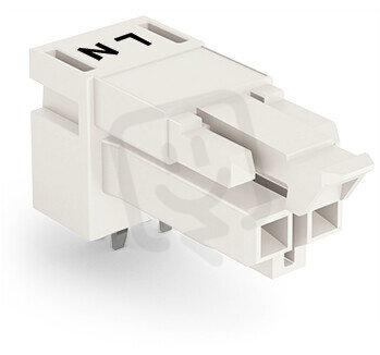 Zásuvka na desky plošných spojů úhlové provedení 2pól. bílá WAGO 890-822/011-000