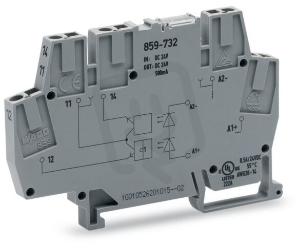 859-732 Modul s optočlenem 24 V DC, Šedá