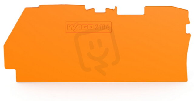 Koncová bočnice a separátor Tloušťka 1 mm oranžová WAGO 2104-1292