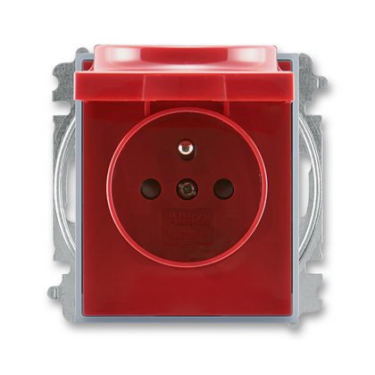 ABB Element 5519E-A02397 24 Zásuvka 1násobná chráněná,s clonkami aVíčkem